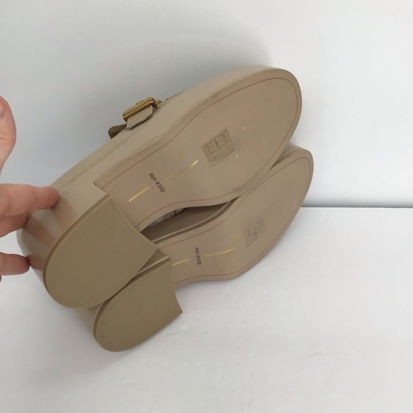 Dolce Vita Yonder Sesame Crinkle Patent Leather Platform Loafer NWOT Size 8 - Picture 10 of 11